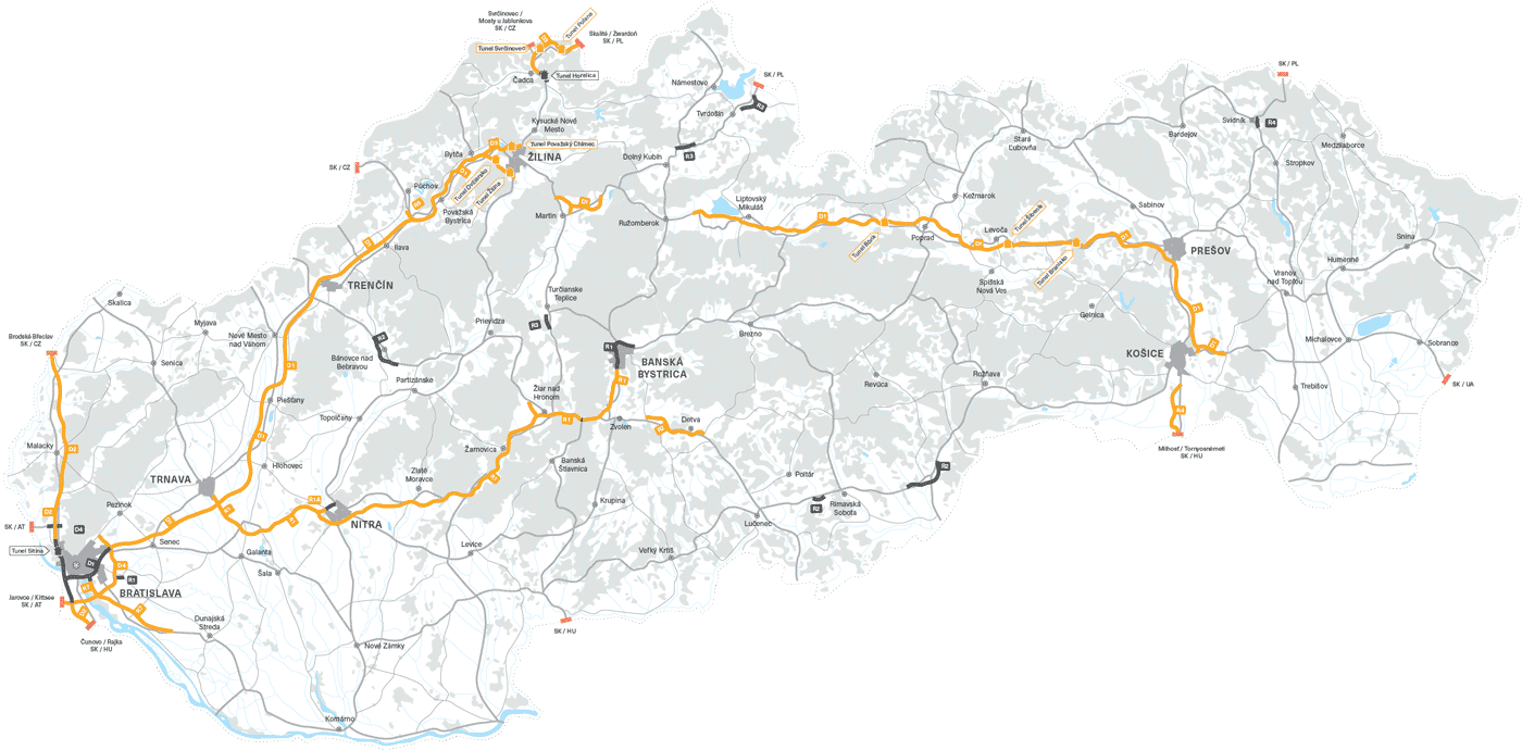 slovakia toll road map 12 2021