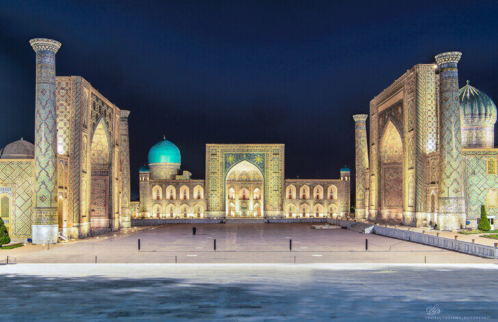 Узбекистан — живая иллюстрация «1000 и 1 ночи». Площадь Регистан в Самарканде