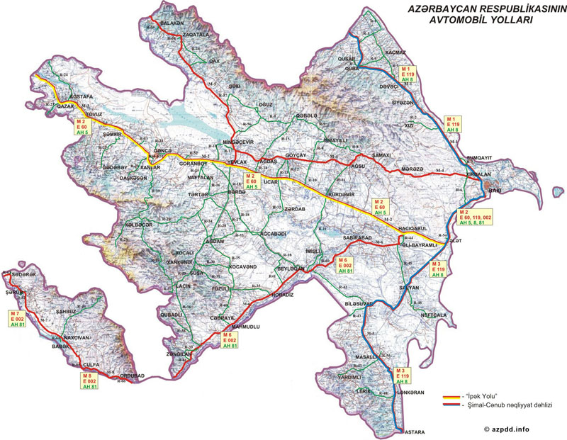 azerbaijan road net